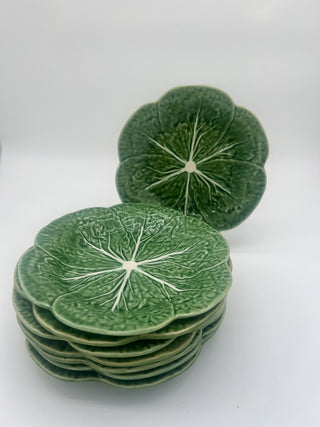 Set of 8 Cabbage Leaf Plates