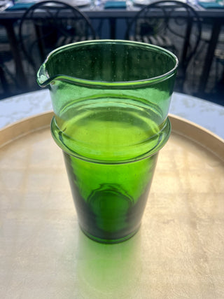 Green Moroccan Glass Carafe