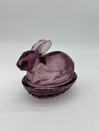 Glass Bunny Candy Dish